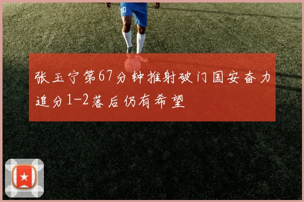 张玉宁第67分钟推射破门国安奋力追分1-2落后仍有希望